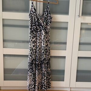 H&M Monochrome Leopard Print Maxi Dress